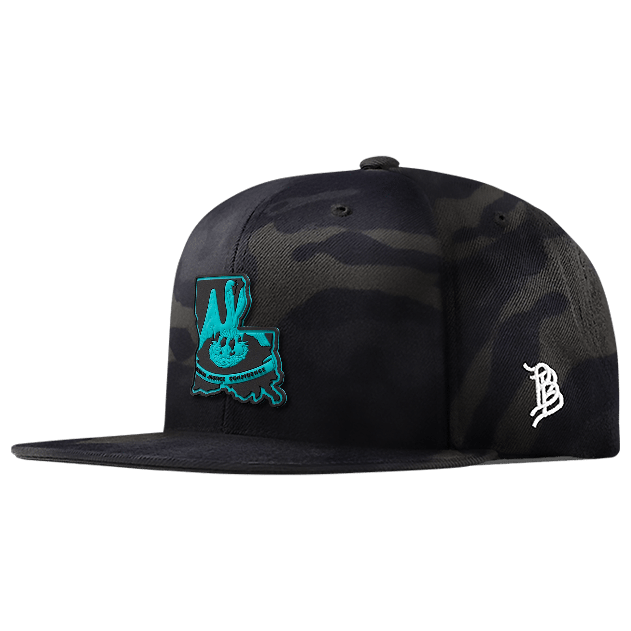 Louisiana Turquoise PVC Classic Snapback