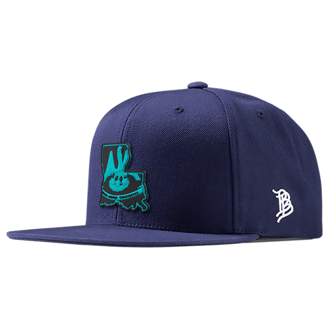 Louisiana Turquoise PVC Classic Snapback