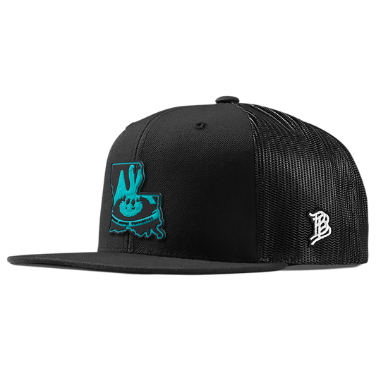 Louisiana Turquoise PVC Flat Trucker