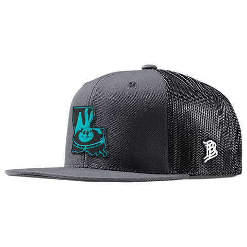 Louisiana Turquoise PVC Flat Trucker