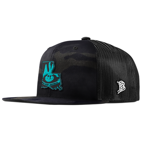 Louisiana Turquoise PVC Flat Trucker