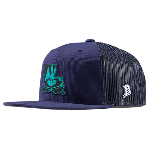 Louisiana Turquoise PVC Flat Trucker