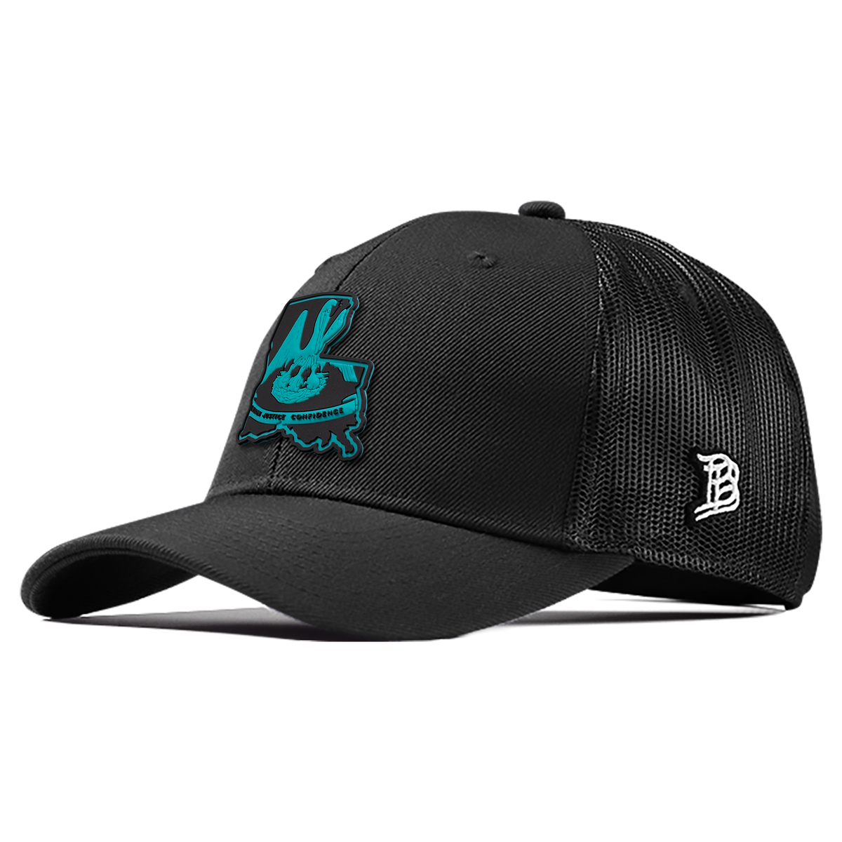 Louisiana Turquoise PVC Curved Trucker