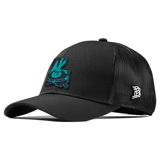 Louisiana Turquoise PVC Flexfit Snapback Trucker