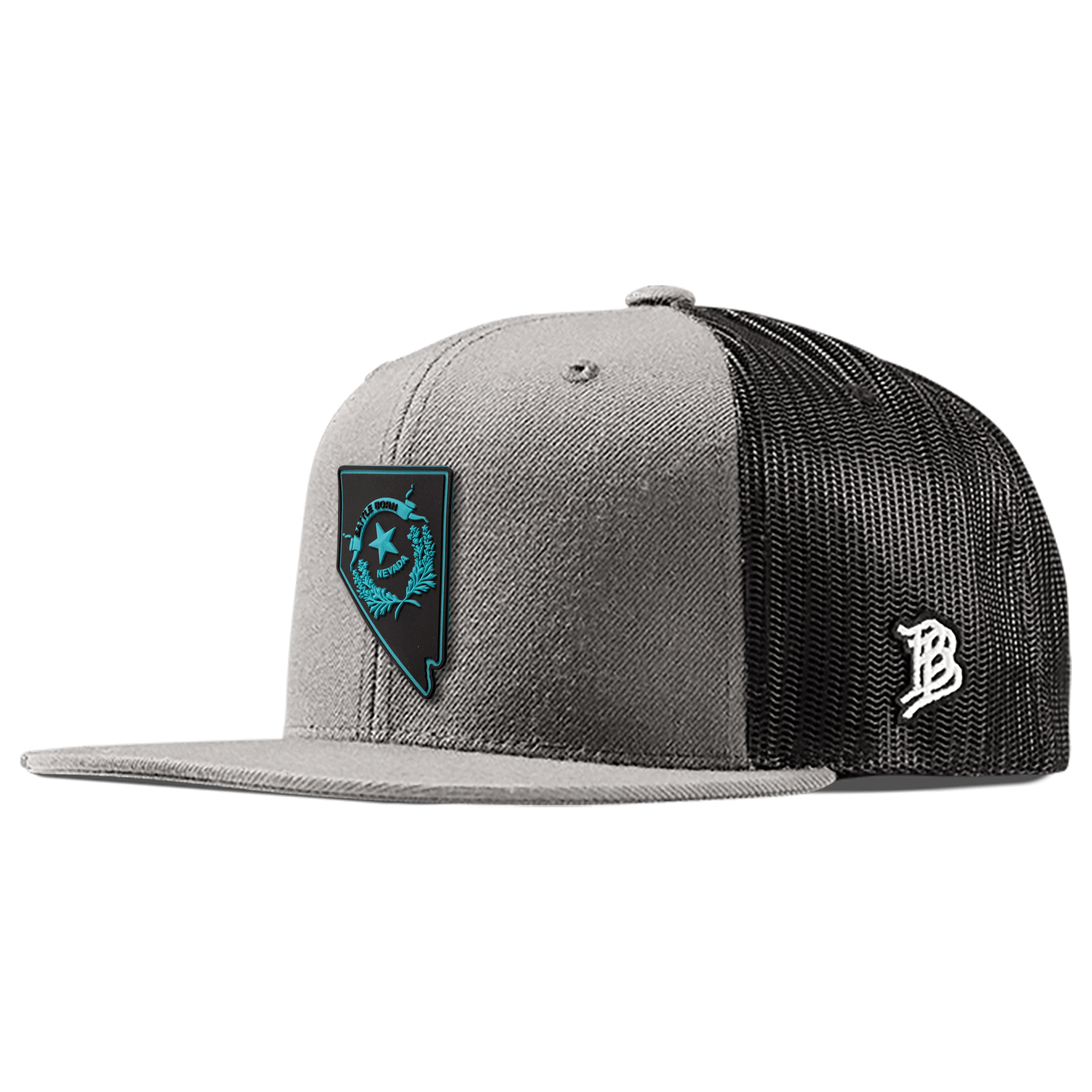 Nevada Turquoise PVC Flat Trucker