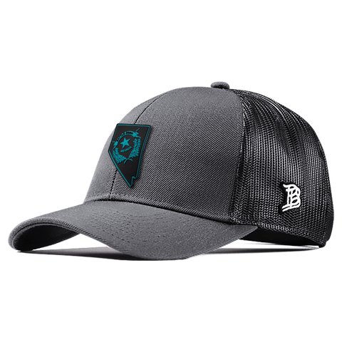 Nevada Turquoise PVC Flexfit Snapback Trucker
