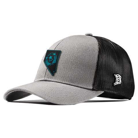 Nevada Turquoise PVC Flexfit Snapback Trucker