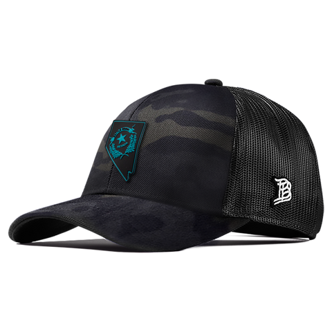 Nevada Turquoise PVC Flexfit Snapback Trucker