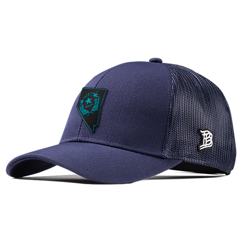 Nevada Turquoise PVC Flexfit Snapback Trucker