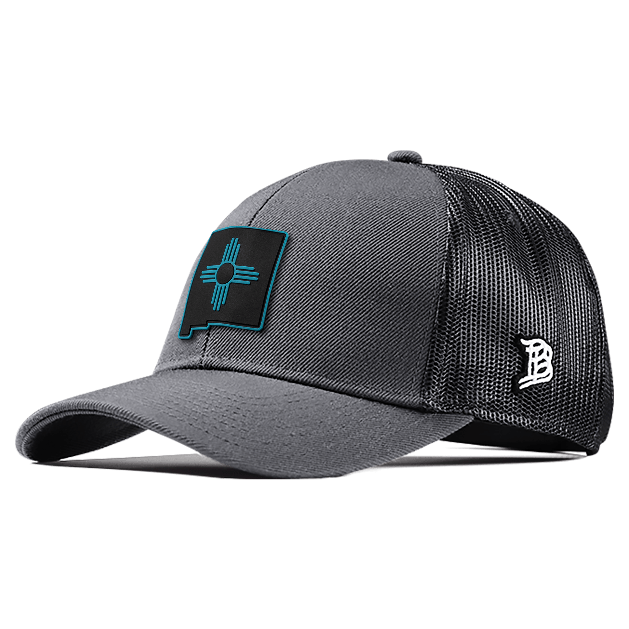 New Mexico Turquoise PVC Flexfit Snapback Trucker