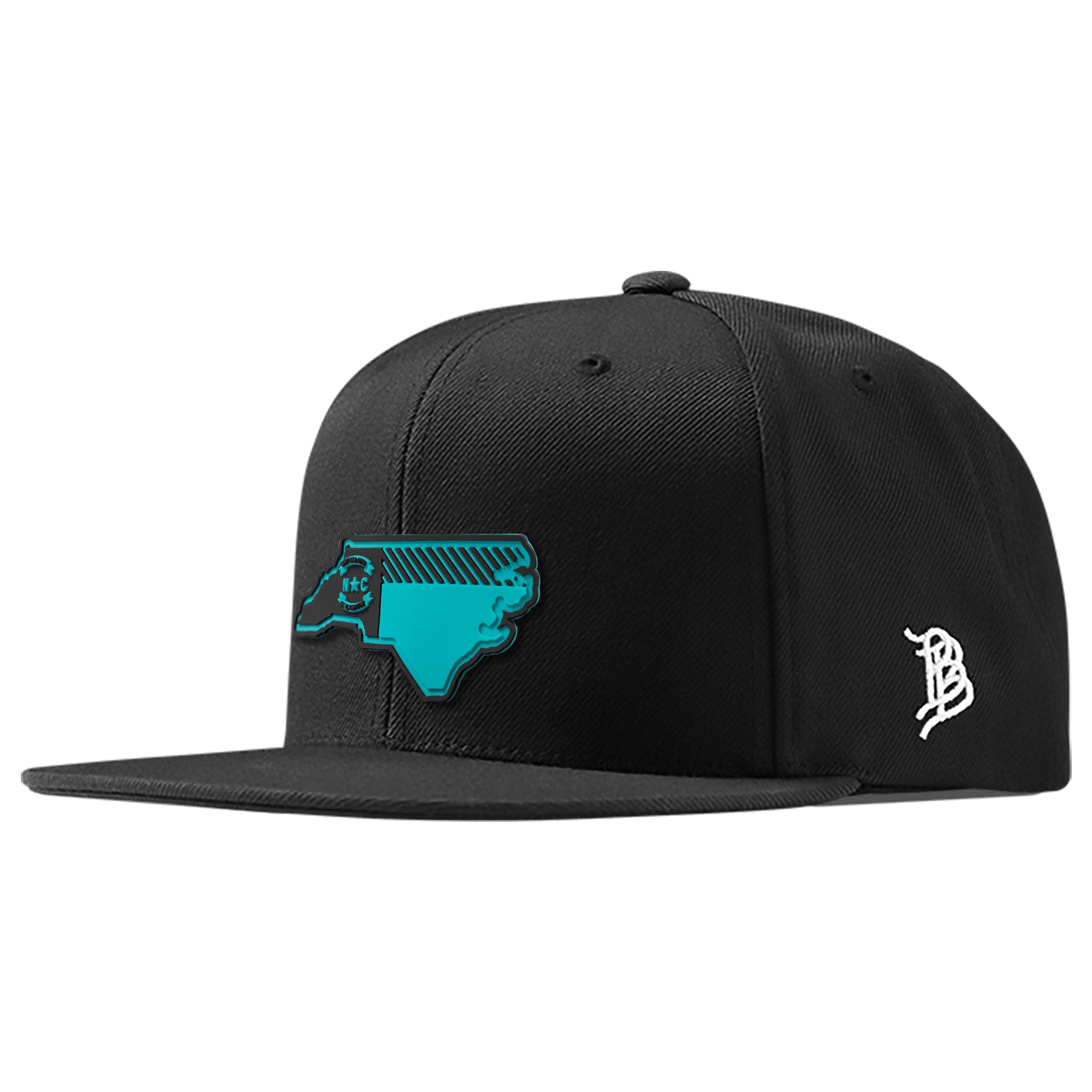 North Carolina Turquoise PVC Classic Snapback