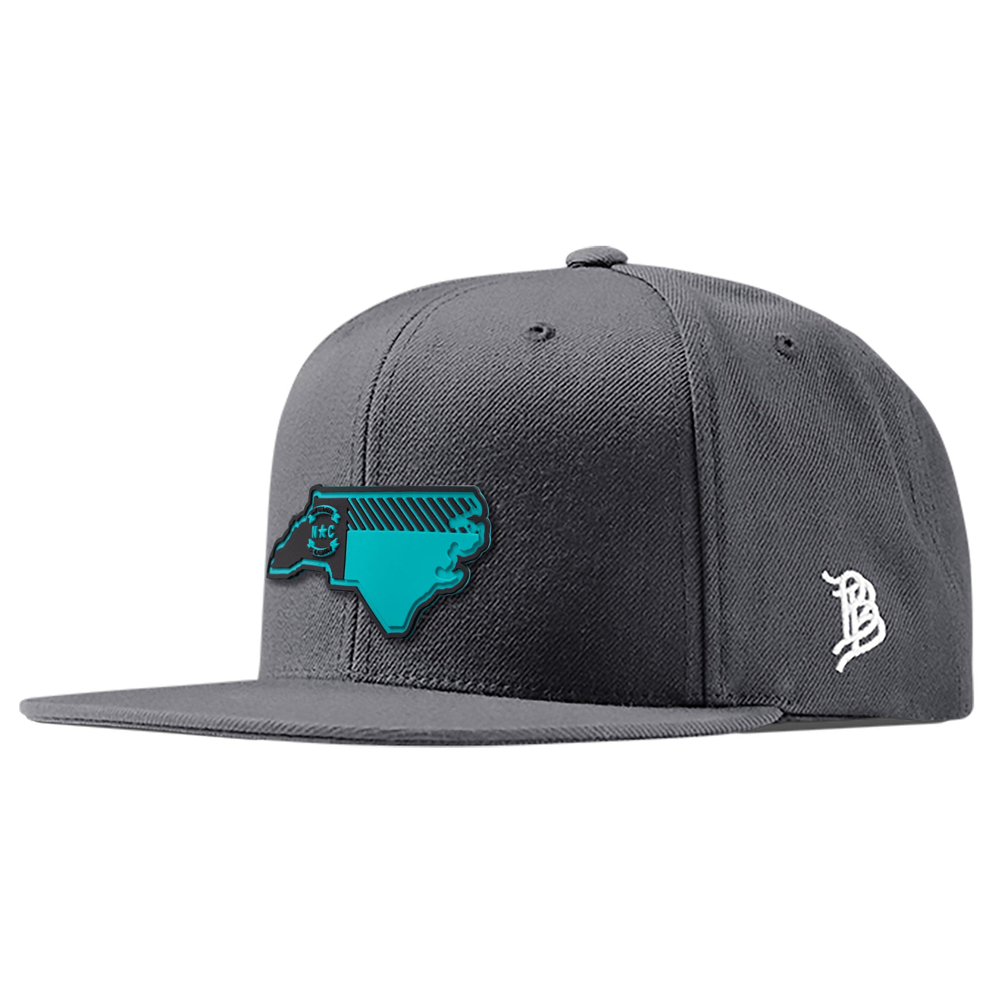 North Carolina Turquoise PVC Classic Snapback