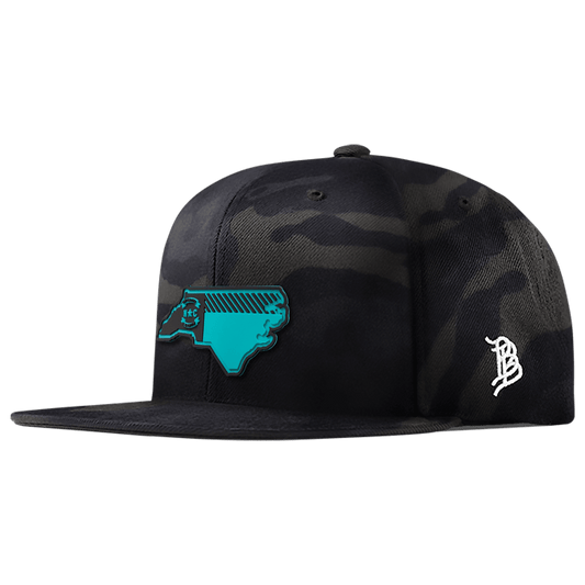 North Carolina Turquoise PVC Classic Snapback