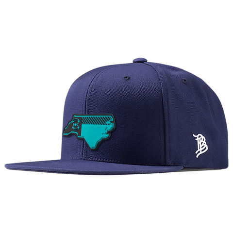 North Carolina Turquoise PVC Classic Snapback