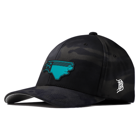 North Carolina Turquoise PVC Flexfit Fitted
