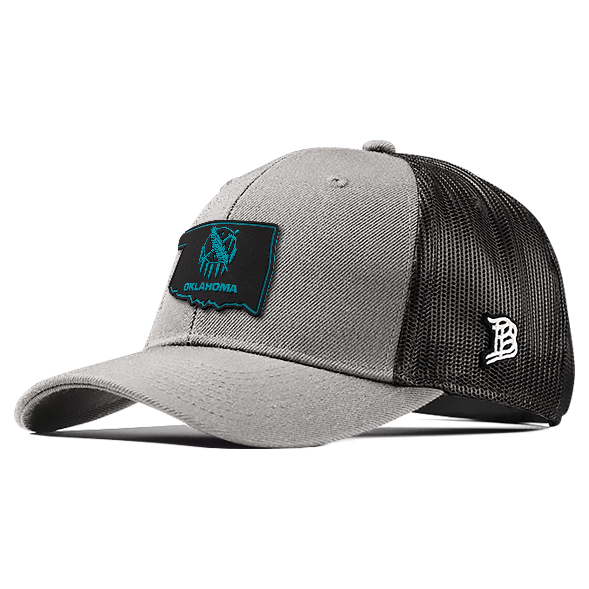 Oklahoma Turquoise PVC Curved Trucker