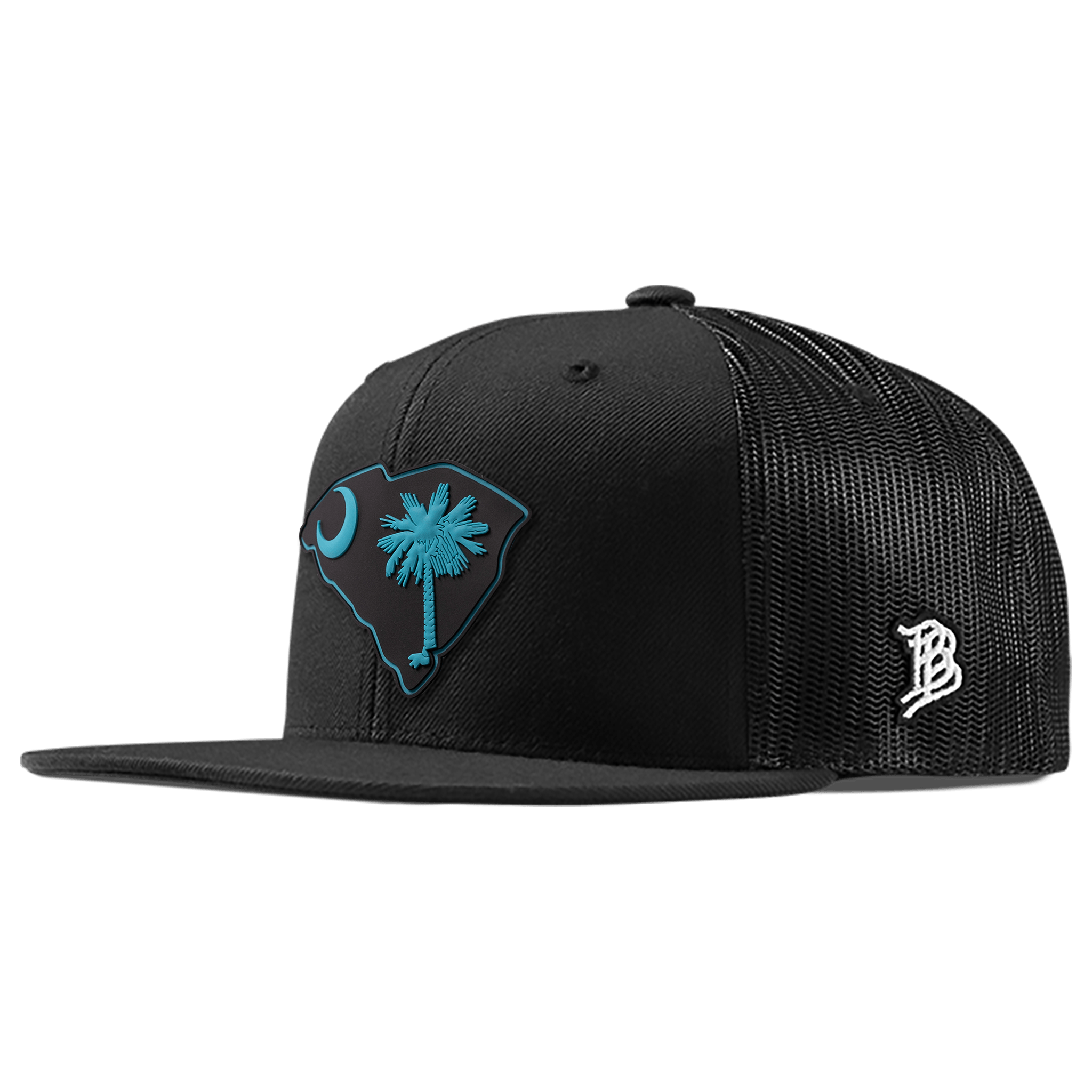 South Carolina Turquoise PVC Flat Trucker