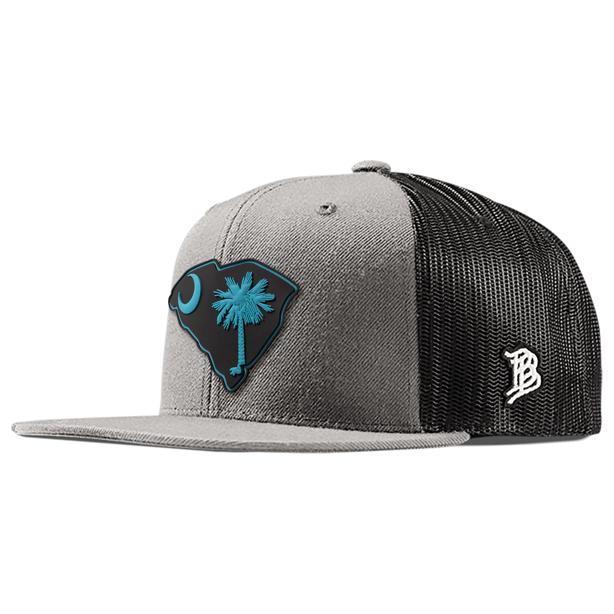 South Carolina Turquoise PVC Flat Trucker