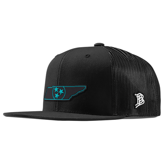 Tennessee Turquoise PVC Flat Trucker
