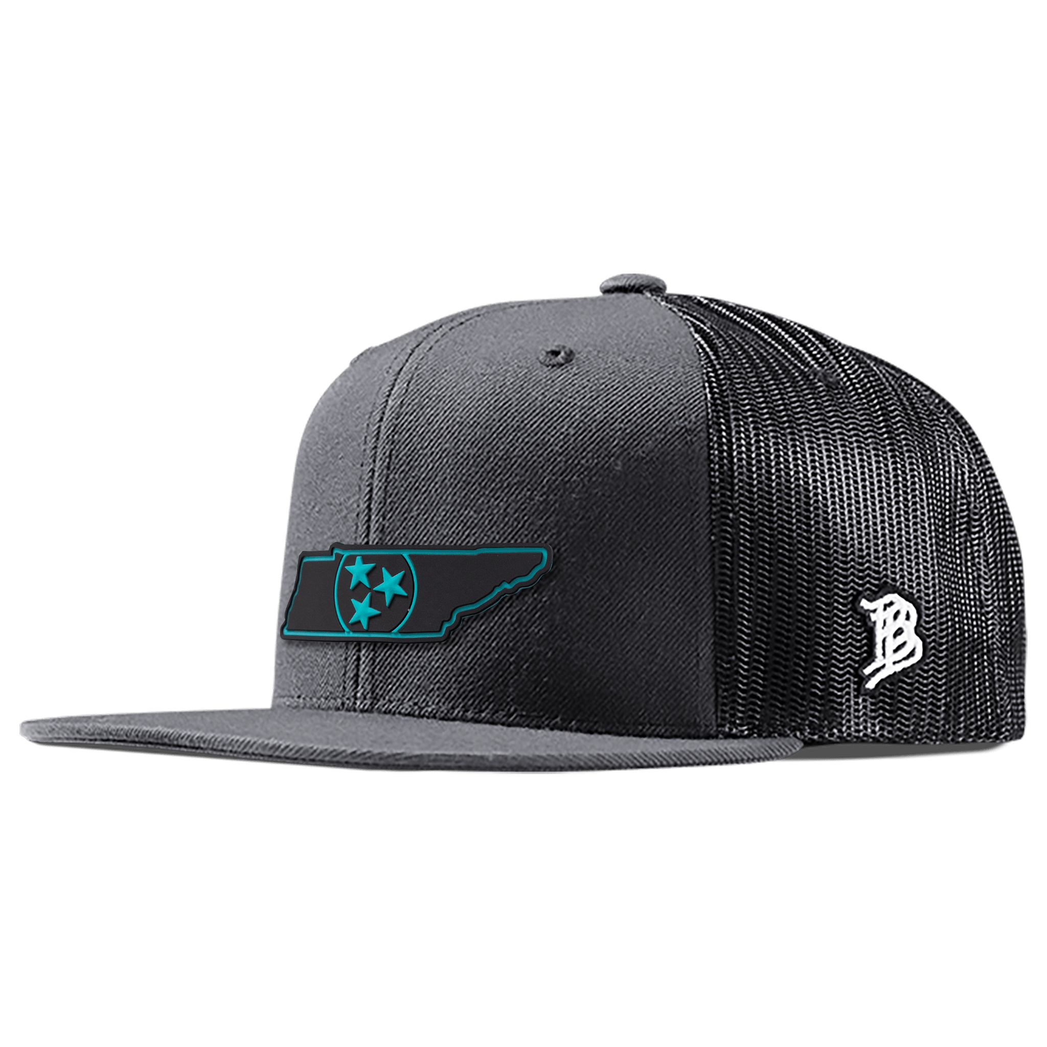 Tennessee Turquoise PVC Flat Trucker