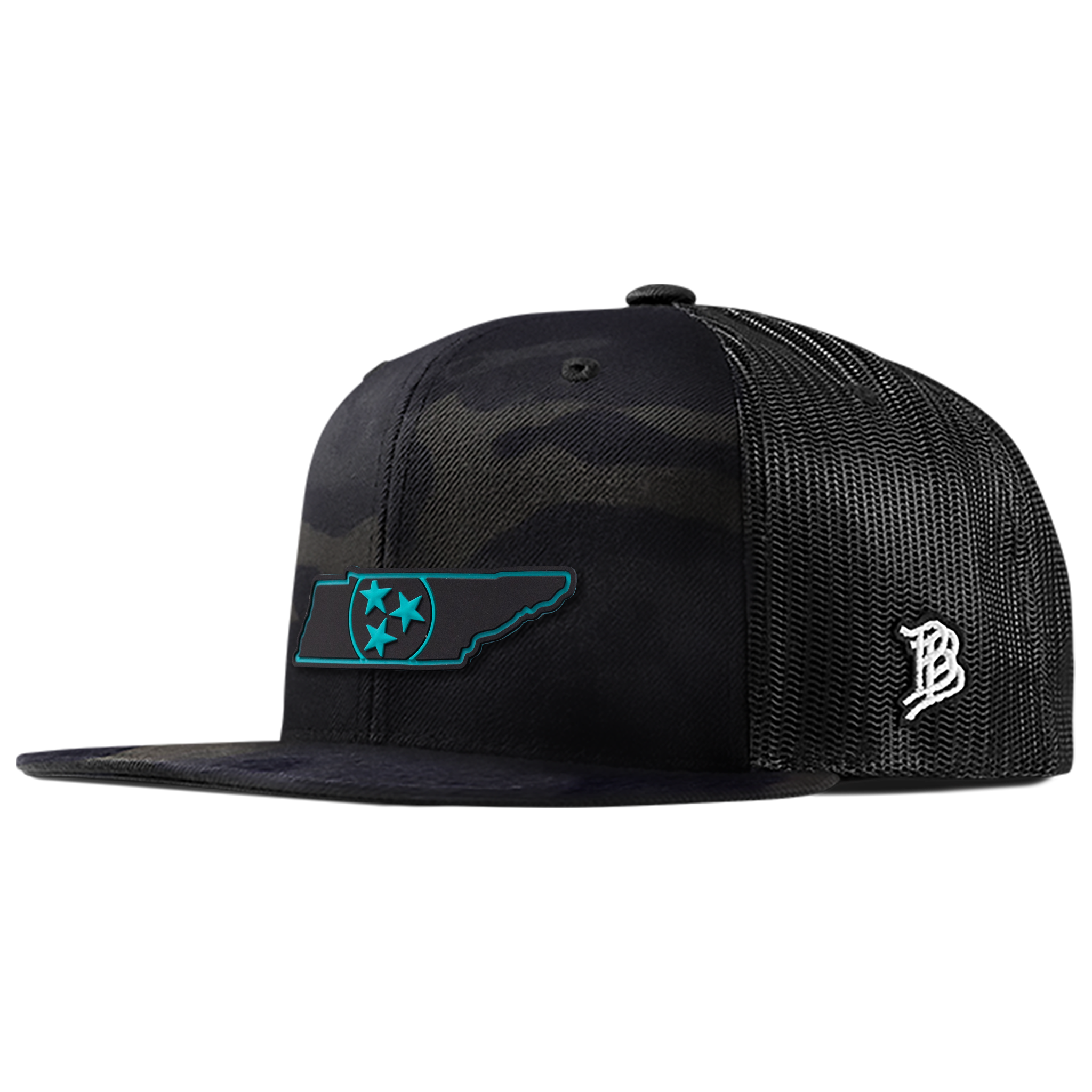 Tennessee Turquoise PVC Flat Trucker