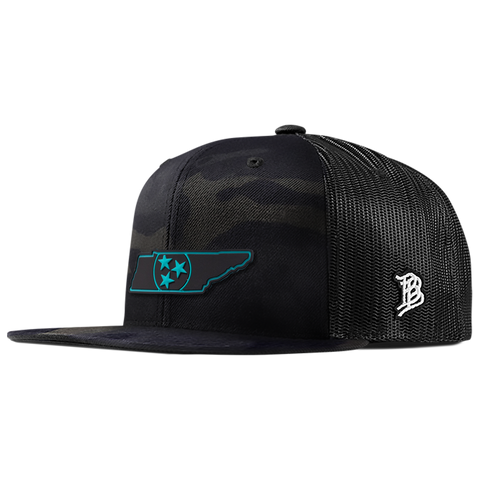 Tennessee Turquoise PVC Flat Trucker