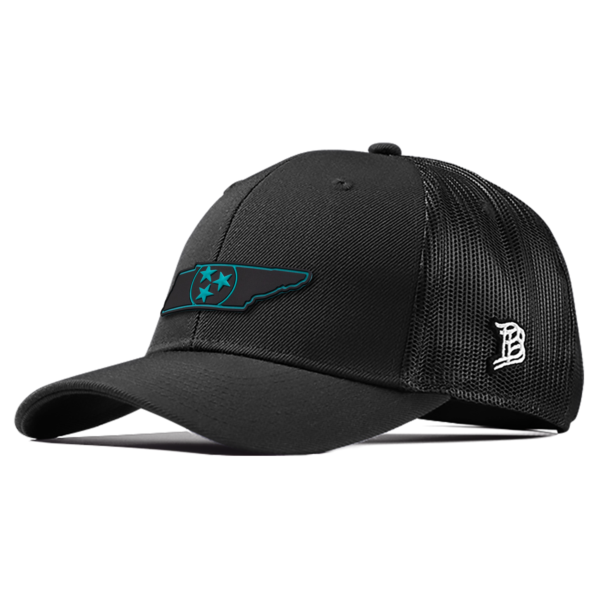 Tennessee Turquoise PVC Curved Trucker