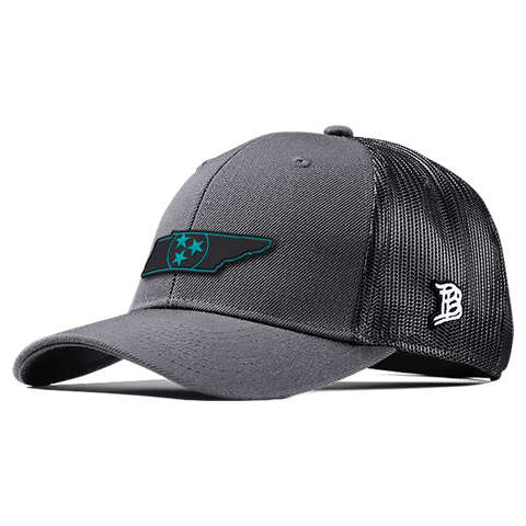Tennessee Turquoise PVC Curved Trucker