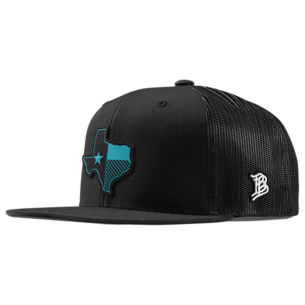 Texas Turquoise PVC Flat Trucker