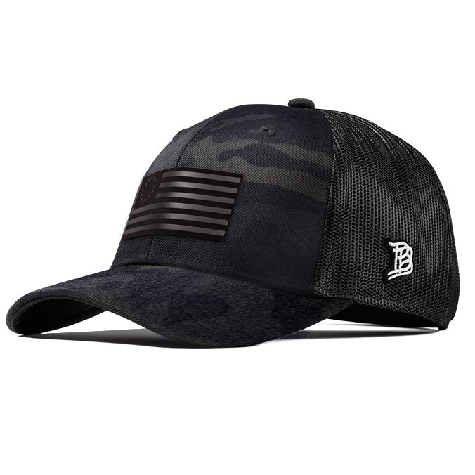 1776 Midnight Curved Trucker Multicam