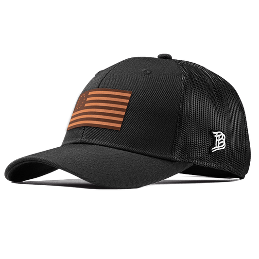 1776 Curved Trucker Black