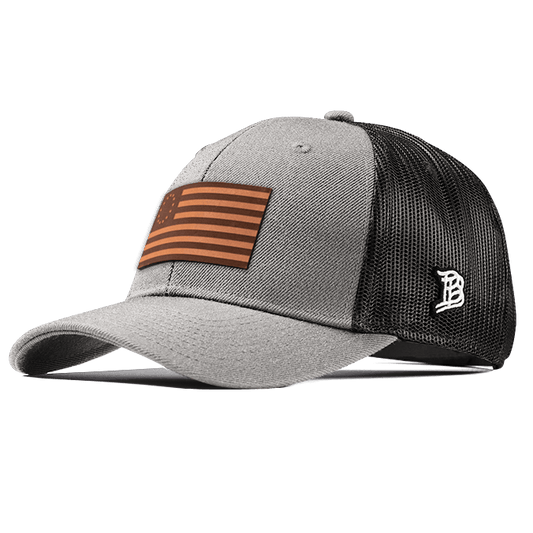 1776 Curved Trucker Heather Gray