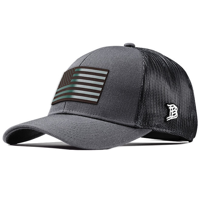 Old Glory Green Flexfit Snapback Trucker