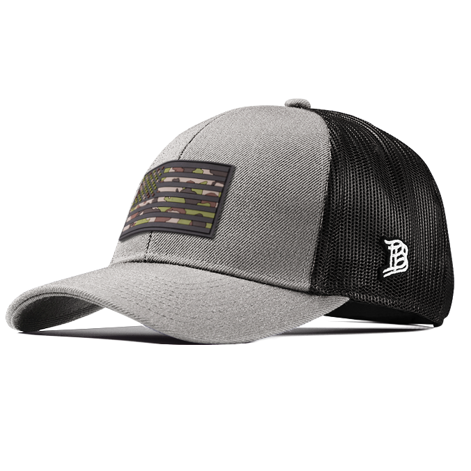 Green Camo Glory PVC Flexfit Snapback Trucker