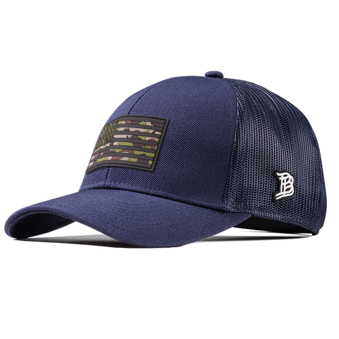 Green Camo Glory PVC Flexfit Snapback Trucker