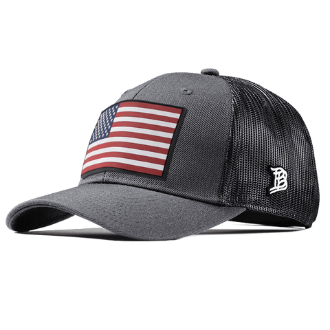 Old Glory Salute PVC Curved Trucker