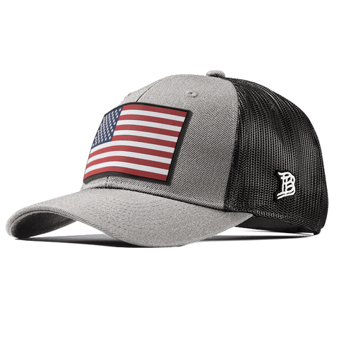 Old Glory Salute PVC Curved Trucker