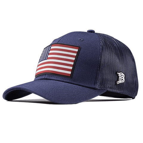 Old Glory Salute PVC Curved Trucker