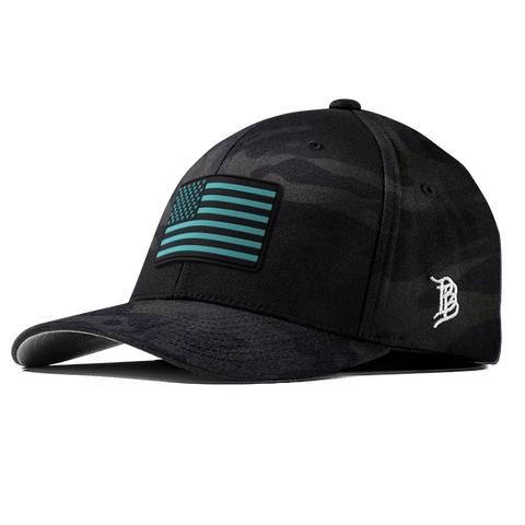 Old Glory Turquoise PVC Flexfit Fitted