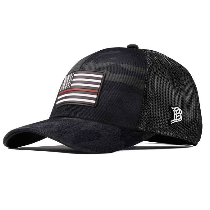 Thin Red Line PVC Flexfit Snapback Trucker