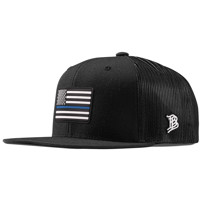 Thin Blue Line PVC Flat Trucker