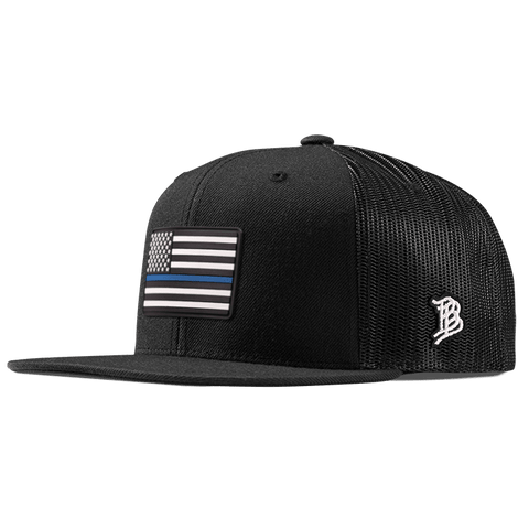 Thin Blue Line PVC Flat Trucker