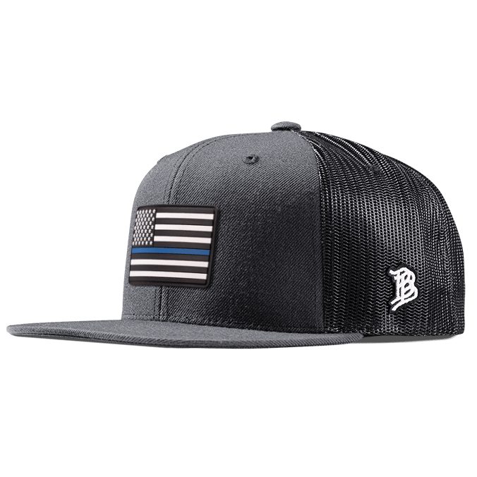 Thin Blue Line PVC Flat Trucker