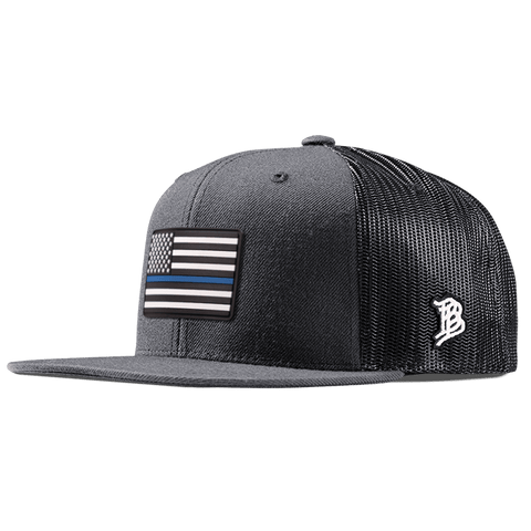 Thin Blue Line PVC Flat Trucker