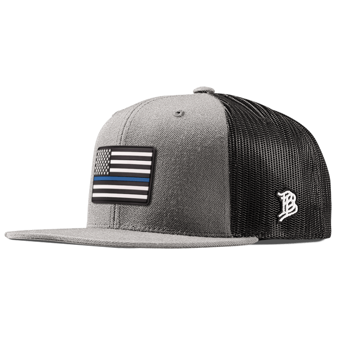 Thin Blue Line PVC Flat Trucker