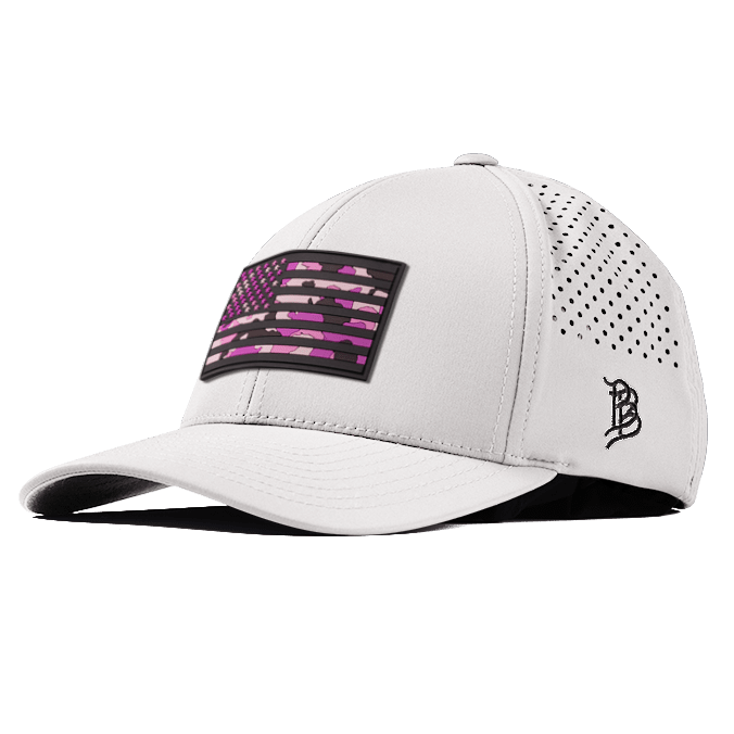 Pink Camo Glory PVC Curved Performance White