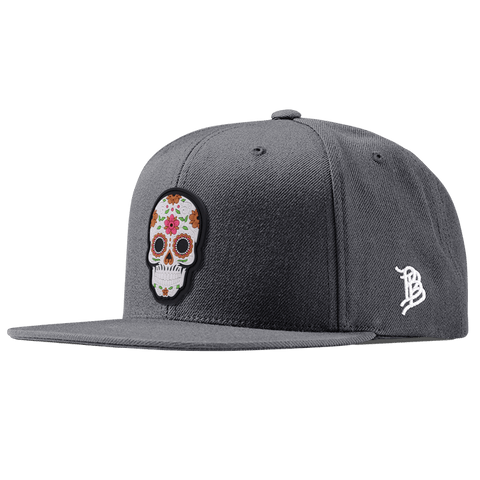 Flower Skull PVC Classic Snapback Charcoal  