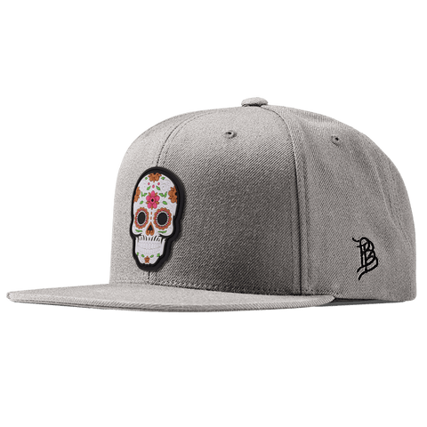 Flower Skull PVC Classic Snapback Heather Gray 
