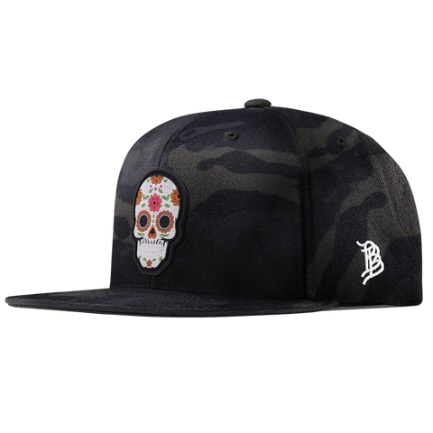Flower Skull PVC Classic Snapback Multicam