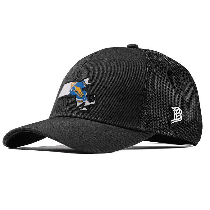 Massachusetts 6 PVC Flexfit Snapback Trucker